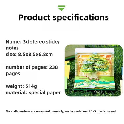 Elevate Your Workspace with the 2026 Sakura Treehouse 3D Memo Pad - Perfect Desktop Decor for Christmas and Birthdays!