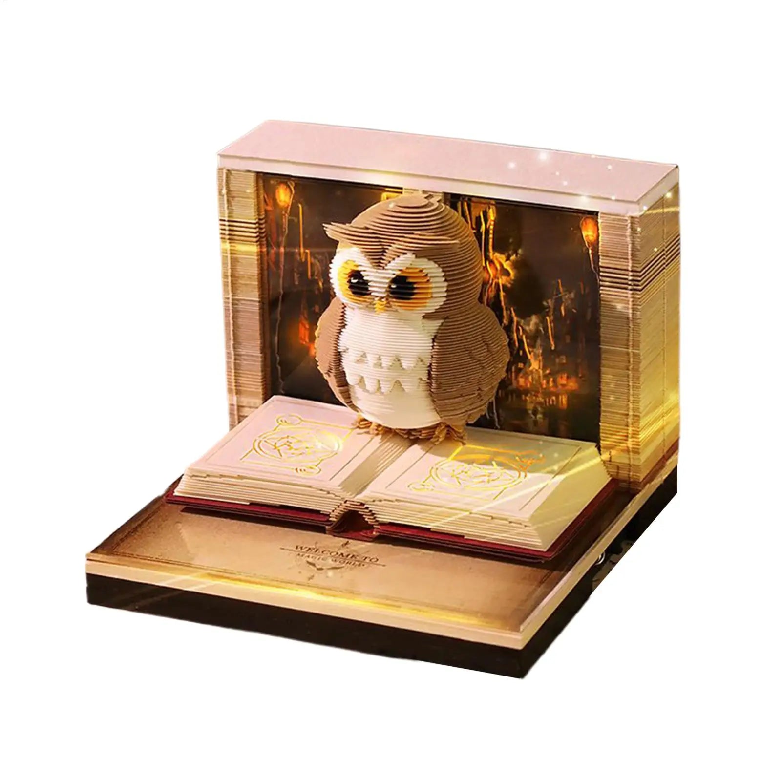 Elevate Your Space with the 2026 3D Owl Tear-Off Calendar - A Unique Memo Pad and Artistic Desk Decoration