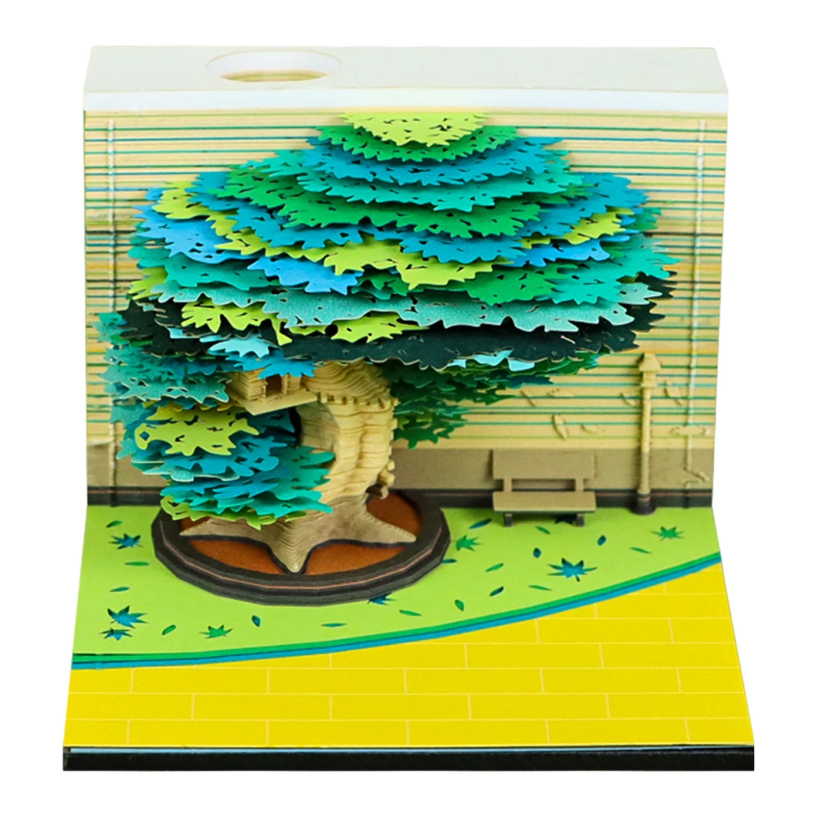 Illuminate Your Year with the Time Piece 2026 Desk Calendar - A Stunning 3D Memo Pad Gift with LED Light for Creative Inspiration