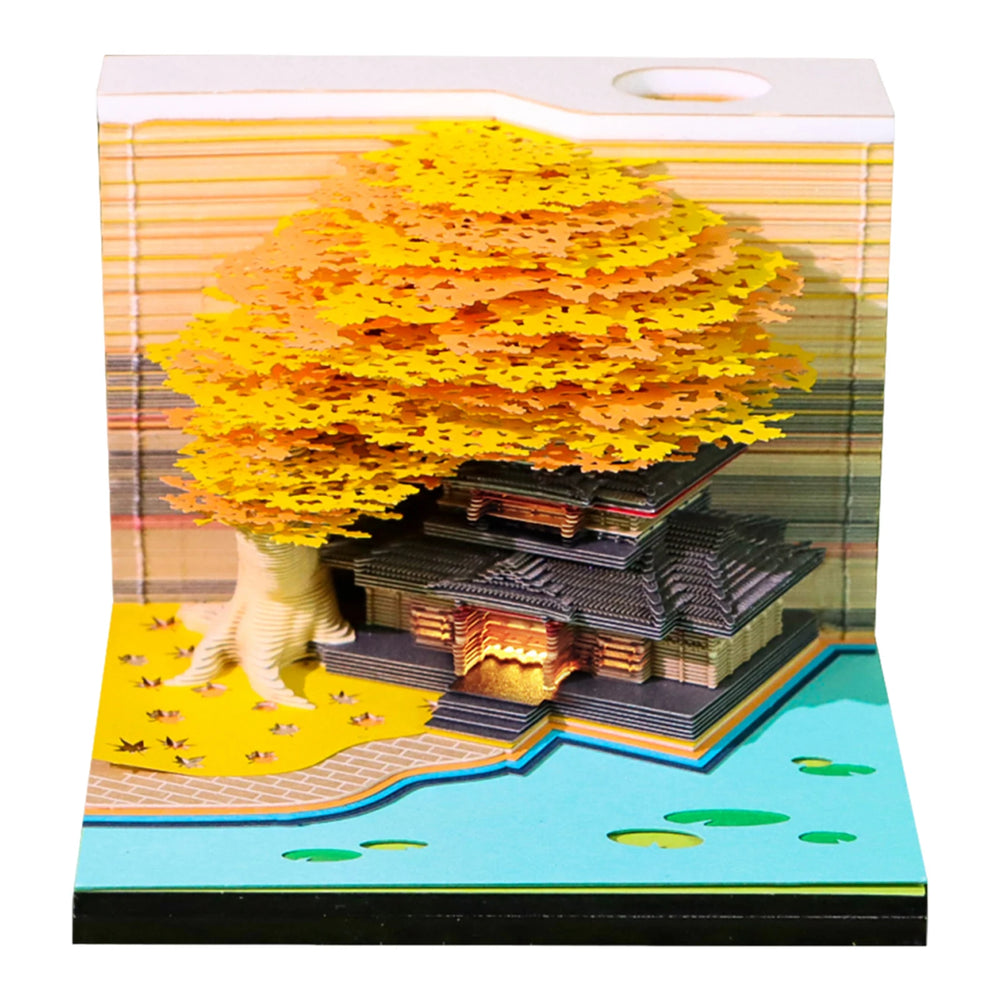 Illuminate Your Year with the Time Piece 2026 Desk Calendar - A Stunning 3D Memo Pad Gift with LED Light for Creative Inspiration