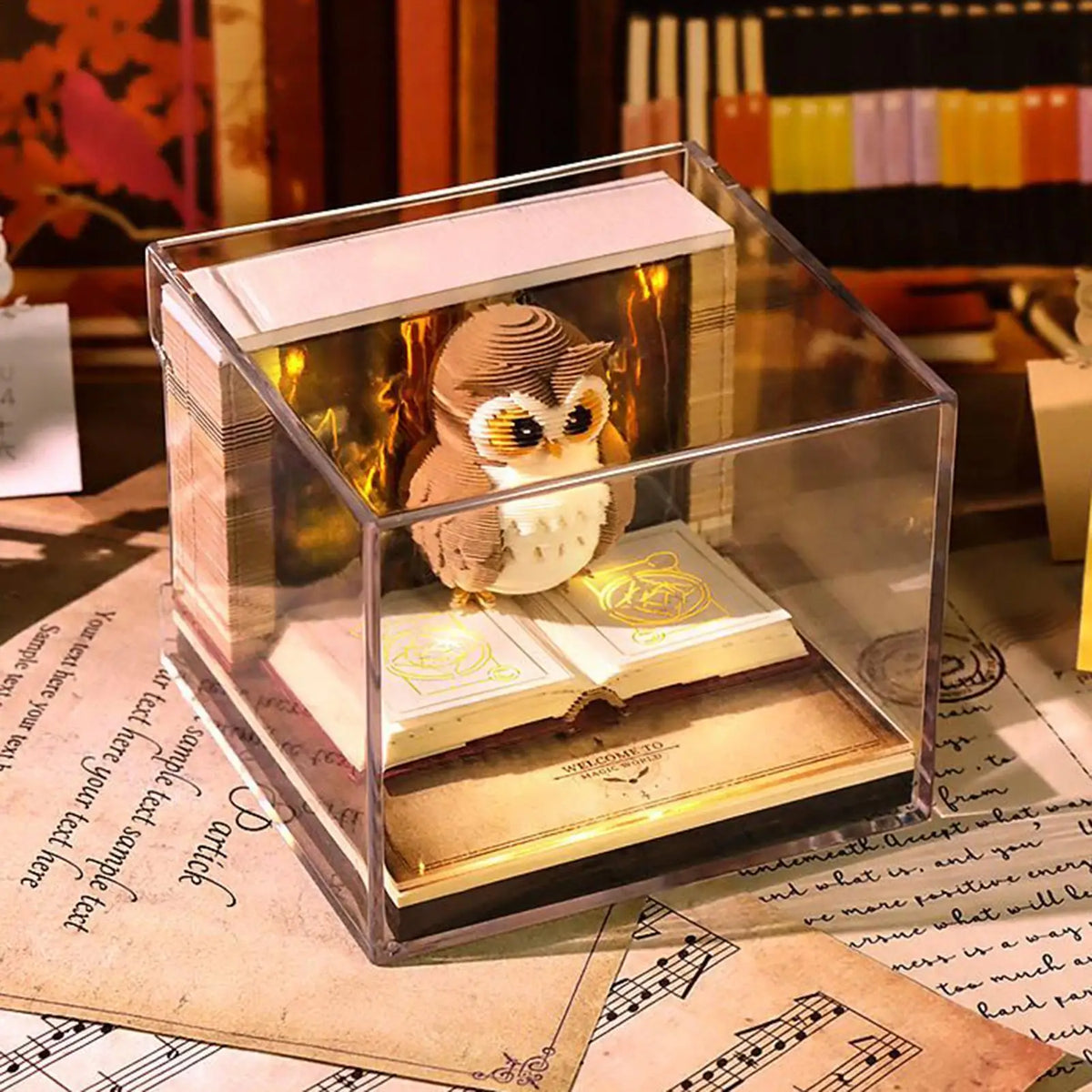 Elevate Your Space with the 2026 3D Owl Tear-Off Calendar - A Unique Memo Pad and Artistic Desk Decoration