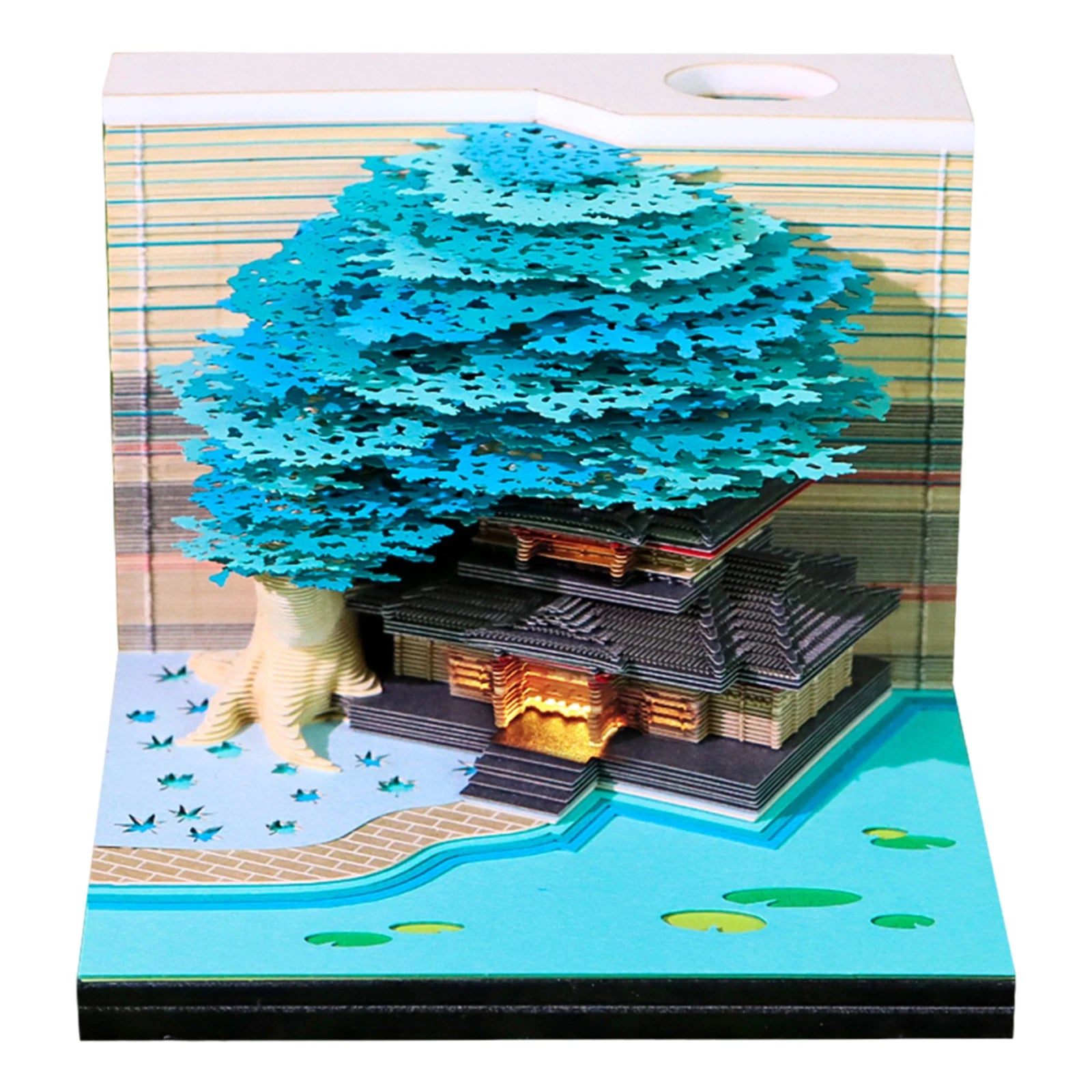 Illuminate Your Year with the Time Piece 2026 Desk Calendar - A Stunning 3D Memo Pad Gift with LED Light for Creative Inspiration