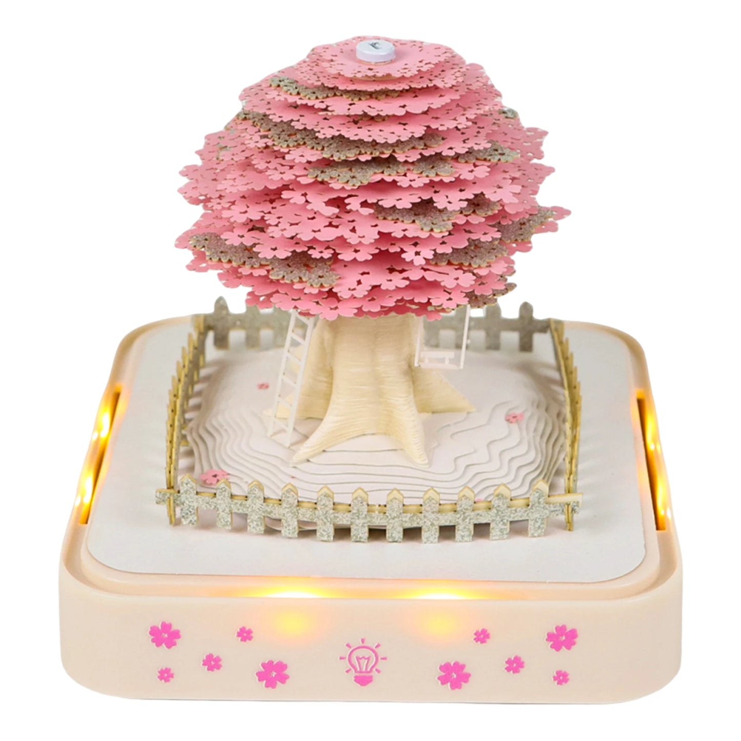 Illuminate Your Year with the Time Piece 2026 Desk Calendar - A Stunning 3D Memo Pad Gift with LED Light for Creative Inspiration