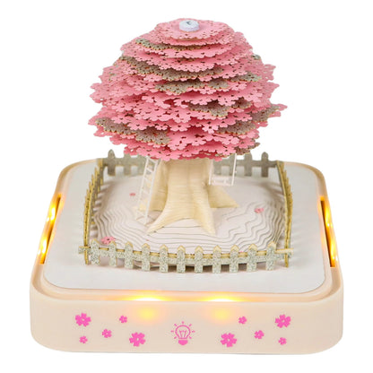 Illuminate Your Year with the Time Piece 2026 Desk Calendar - A Stunning 3D Memo Pad Gift with LED Light for Creative Inspiration