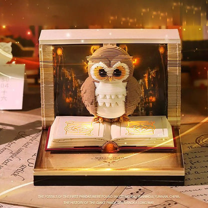 Elevate Your Space with the 2026 3D Owl Tear-Off Calendar - A Unique Memo Pad and Artistic Desk Decoration