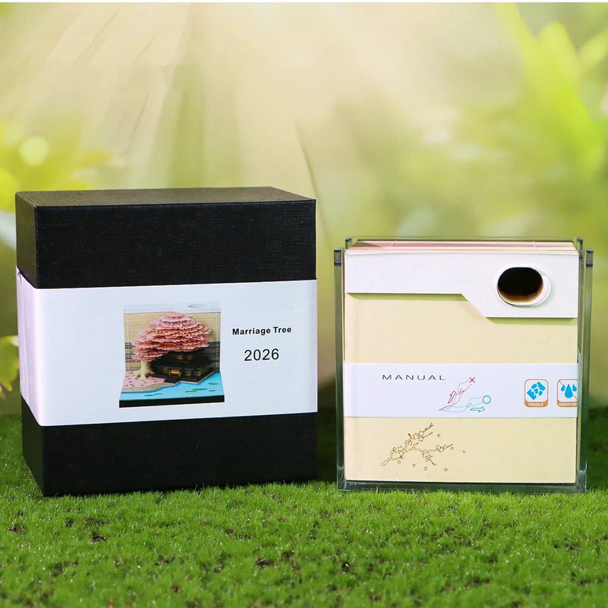 Illuminate Your Year with the Time Piece 2026 Desk Calendar - A Stunning 3D Memo Pad Gift with LED Light for Creative Inspiration