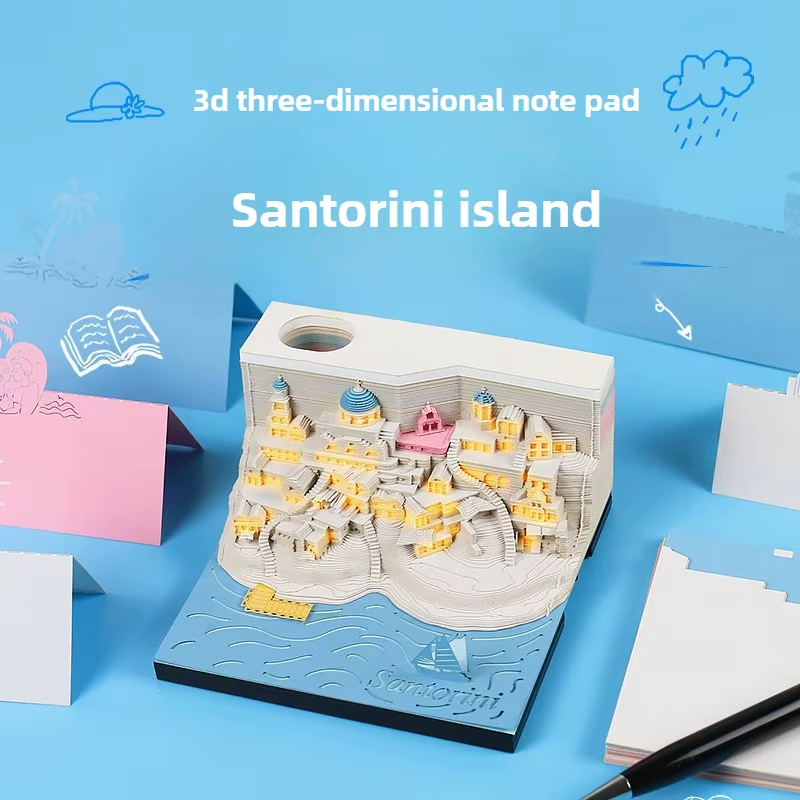 Elevate Your Workspace with the 2026 Sakura Treehouse 3D Memo Pad - Perfect Desktop Decor for Christmas and Birthdays!